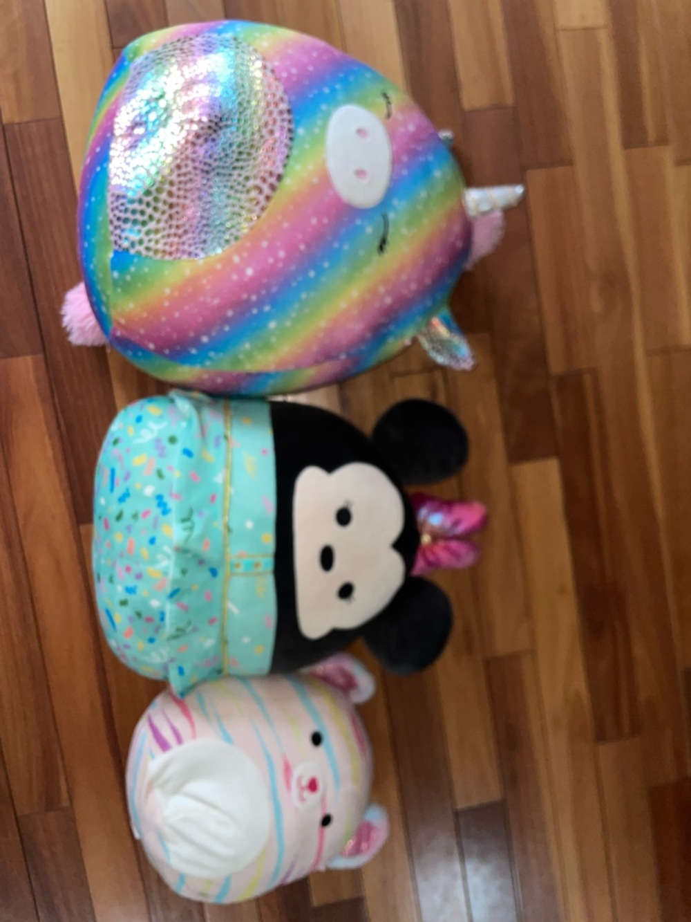 Rainbow Unicorn Plush Pillow - Multicolor. Size 24 inches. - Picture 3 of 3